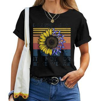 Eagle Syndrome Mom Sunflower Vintage Awareness Warrior Women T-shirt - Seseable