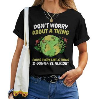 Every Little Thing Is Gonna Be Alright Flower Inspirational Women T-shirt - Seseable