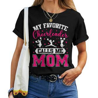 My Favorite Cheerleader Calls Me Mom Cheerleading Mother Day Women T-shirt | Mazezy