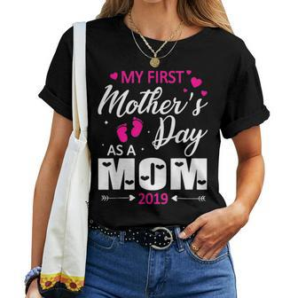 My First Mother S Day As A Mom 2019 Happy Lovely V2 Women T-shirt | Mazezy DE