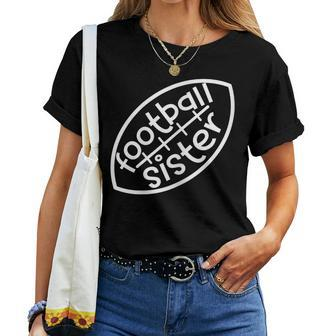 Football Silhouette Football Sister Women T-shirt Casual Daily Crewneck Short Sleeve Graphic Basic Unisex Tee