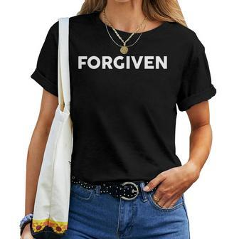 Forgiven Bible Scripture Verse Men Women Kid Christian Women T-shirt - Seseable