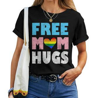 Free Mom Hugs Rainbow Pride Lgbt Month Transgender Women T-shirt - Seseable