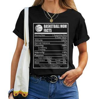 Funny Basketball Mom Nutrition Facts Proud Parent V2 Women T-shirt - Seseable