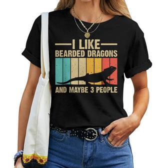 Funny Bearded Dragon Design Pogona Reptile Lover Men Women Women T-shirt - Seseable