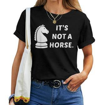 Funny Chess Knight Pieces Board Game Lover Player Horse Gift Women T-shirt - Seseable