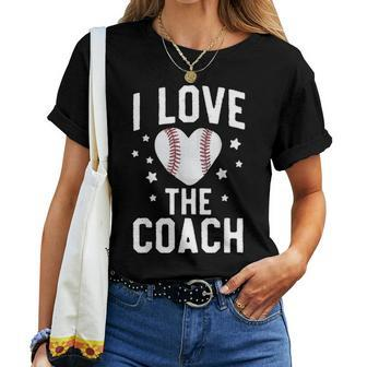 Funny Mom Baseball I Love The Coach Wife Mother Women T-shirt - Seseable