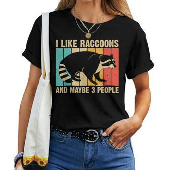 Funny Raccoon Design For Men Women Raccoon Lover Introvert Women T-shirt - Seseable