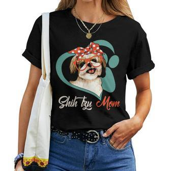 Funny Shih Tzu Mom Gift For Dog Lover Mothers Day Gift Women T-shirt - Seseable
