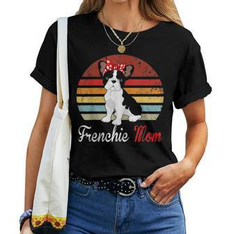 Funny Vintage Frenchie Bulldog Mom For Dog Lovers Women T-shirt - Seseable