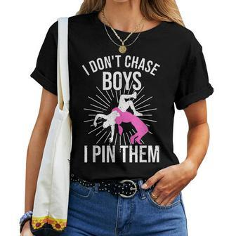 Funny Wrestling Girls Designs For Women Wrestle Athlete Fans Women T-shirt - Seseable