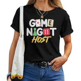 Game Night Host Board Game Trivia Night Team Women Men Women T-shirt | Mazezy