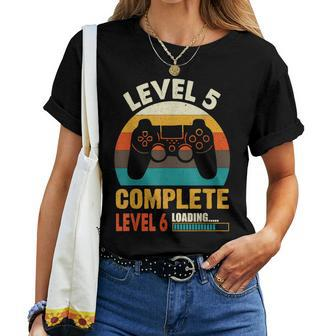 Gamer Husband Wife Married Level 5 Complete Level 6 Loading Women T-shirt | Mazezy