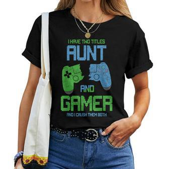 Gamer Mom Aunt Idea Video Games Lover Aunt Gaming Women T-shirt | Mazezy DE