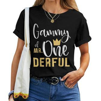 Gammy Of Mr Onederful 1St Birthday First One-Derful Grandma Women T-shirt - Seseable