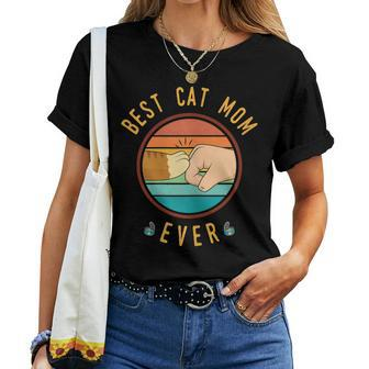 Ginger Cat Best Cat Mom Ever Funny Mothers Day Cat Mommy Women T-shirt - Seseable