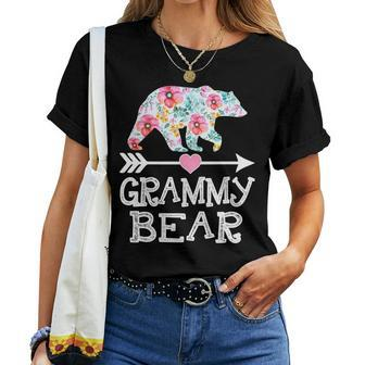 Grammy Bear Floral Family Mothers Day Gifts For Mom Women T-shirt - Seseable
