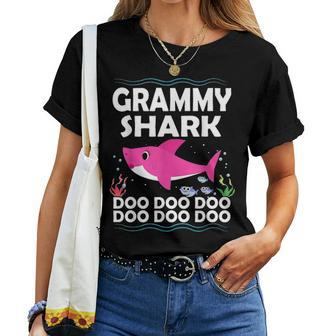 Grammy Shark Doo Doo Funny Gift Idea For Mother & Wife Women T-shirt - Seseable