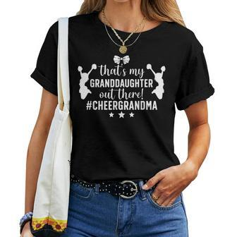 My Granddaughter Cheer Grandma Cheerleading Grandmother Women T-shirt | Mazezy