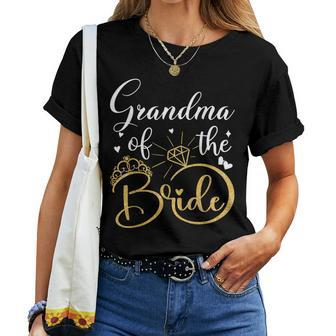 Grandma Of The Bride Wedding Bridal Shower Matching Family Women T-shirt | Mazezy
