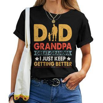 Great Grandpa For Fathers Day Dad From Son Daughter Women T-shirt | Mazezy