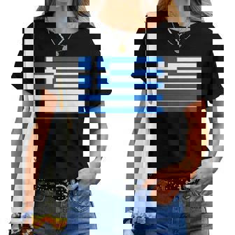 Greece Women Men Kids Left Chest Greek Flag Souvenir Women T-shirt | Mazezy