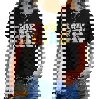 Groovy Flower Girl A Bridesmaid Proposal Flower Girl Toddler Women T-shirt | Mazezy