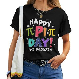 Groovy Happy Pi Day 314 Funny Math Science Teacher Students Women T-shirt - Seseable