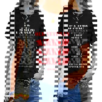 Im A Grumpy Old Veteran Veteran Wife Women T-shirt | Mazezy