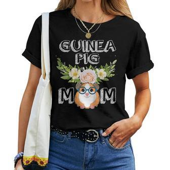 Guinea Pig Mom Floral Style Outfit Women T-shirt | Mazezy