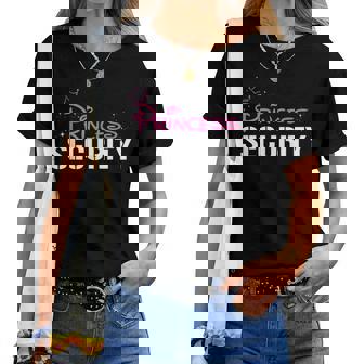 Halloween Dad Mom Daughter Adult Costume Princess Security Women T-shirt | Mazezy