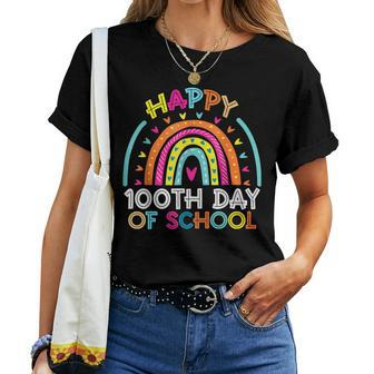 Happy 100Th Day Of School Teacher 100 Days Rainbow V6 Women T-shirt - Thegiftio UK