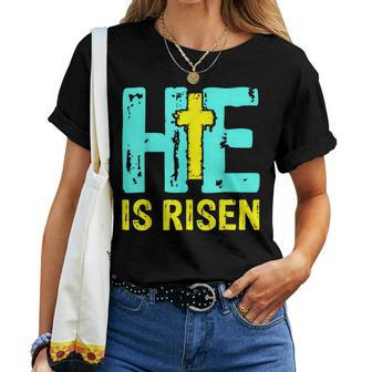 Happy Easter Day He Is Risen Christian Easter Women T-shirt - Thegiftio UK