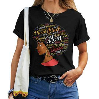Happy Mother’S Day Black American Mom Queen Afro African Women T-shirt | Mazezy