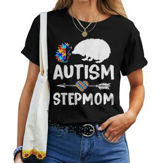 Hedgehog Autism Step Mom Love Autism Awareness Women T-shirt | Seseable UK