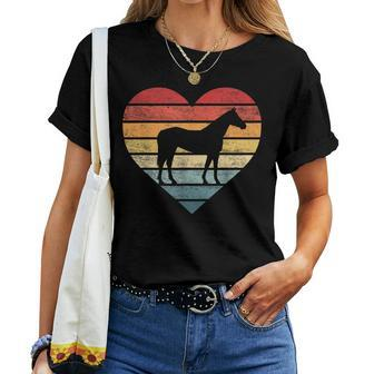 Horse Lover Gifts Horseback Riding Equestrian Retro Vintage Women T-shirt - Seseable