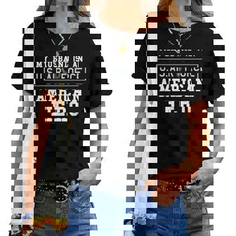 My Husband Is An American Hero Us Air Force Proud Wife Women T-shirt | Mazezy