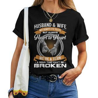 Husband And Wife Not Always Eye To Eye But Heart To Heart Women T-shirt | Mazezy