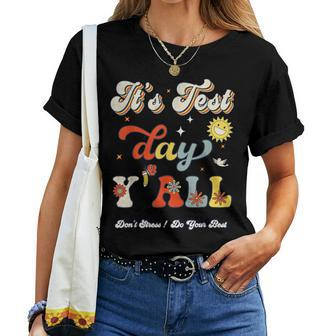 Its Test Day Yall Funny Testing Day For Teacher Student Women Crewneck Short T-shirt - Thegiftio UK