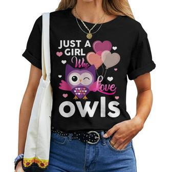 Just A Girl Who Love Owls Owl Mom Women T-shirt | Mazezy