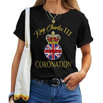 King Charles Coronation 2023 Distressed God Save King Women T-shirt | Mazezy