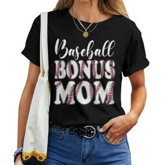 Leopard Baseball Bonus Mom Stepmom Women T-shirt | Mazezy