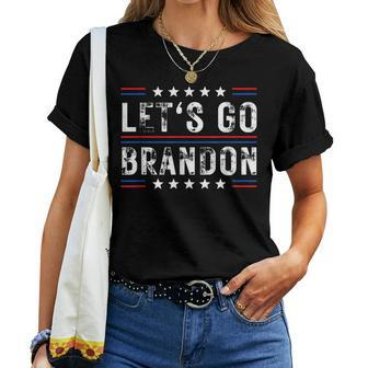 Lets Go Brandon Funny Trendy Sarcastic Lets Go Brandon Women T-shirt - Seseable