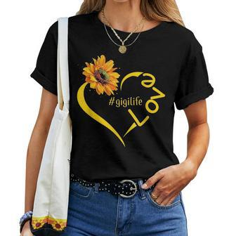 Love Gigi Life Sunflower Mother Day Gigi Gift Women T-shirt - Seseable