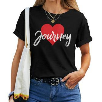 I Love Journey First Name I Heart Named Women T-shirt - Seseable