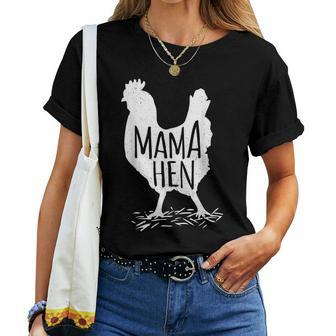 Mama Hen Chicken Mom Farm Women T-shirt | Mazezy