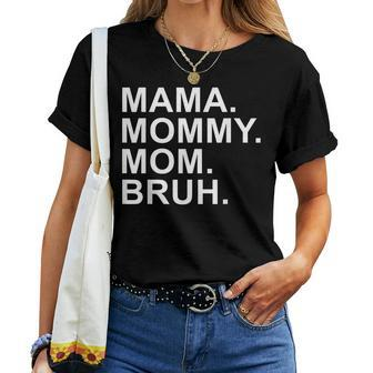 Mama Mommy Mom Bruh Boy Mom Mothers Day  Women T-shirt Casual Daily Crewneck Short Sleeve Graphic Basic Unisex Tee