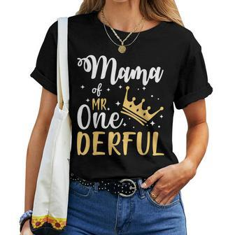 Mama Of Mr Onederful 1St Birthday One-Derful Matching Women T-shirt - Seseable