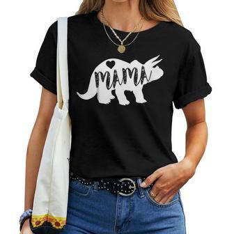 Mama Triceratops Dinosaur For Mother Day Women T-shirt | Mazezy