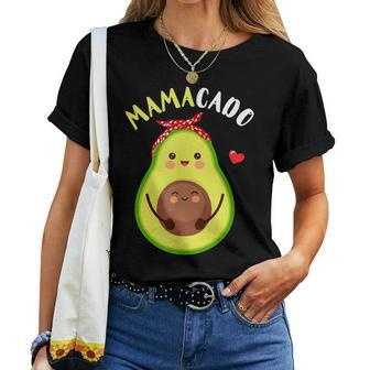 Mamacado Avocado Pregnant Mom Pregnancy Announcement Women T-shirt | Mazezy CA